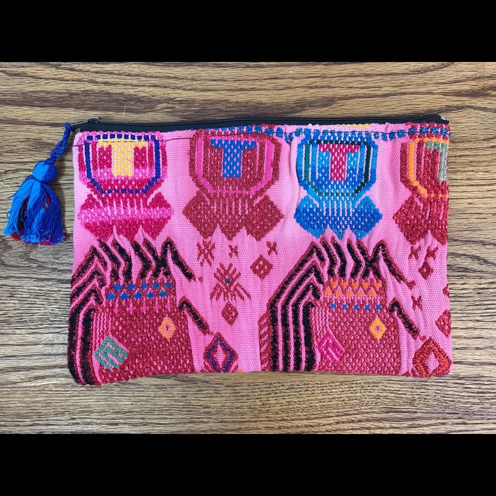 Boho bag, purse, clutch handmade huipil